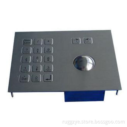 Vandalism stainless steel trackball pointing devicel with i